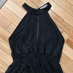 EUC Black maxi dress with halter neckline